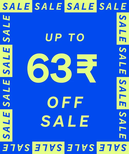 Vendita Fino Rupie Design Label Super Sconto Offerta Prezzo Segno — Vettoriale Stock