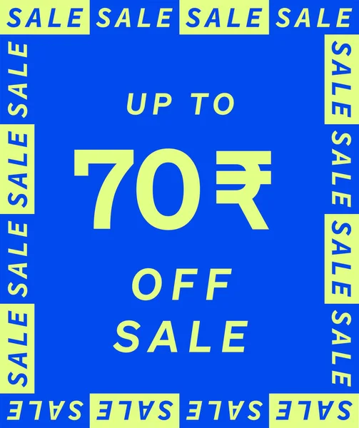 Vendita Fino Rupie Label Design Super Sconto Offerta Prezzo Segno — Vettoriale Stock