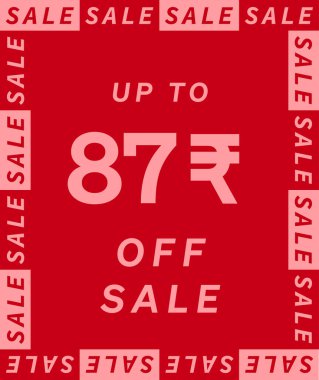 Etiket tasarımında 87 yene kadar indirim var. Süper İndirim fiyat tabelası. Özel teklif sembolü. İndirim rozeti mağaza ve satış afişleri için mükemmel tasarımı şekillendirir.