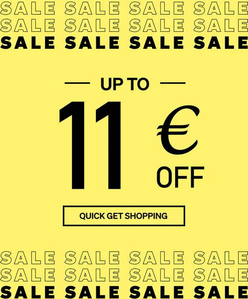 Πώληση Μέχρι Ευρώ Ημέρα Αγορών Αφίσα Πανό Κουτί Δώρου Σχεδιασμός — Διανυσματικό Αρχείο