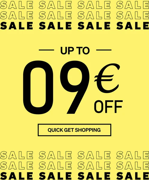 Verkauf Bis Euro Rabatt Shopping Day Poster Oder Banner Mit — Stockvektor
