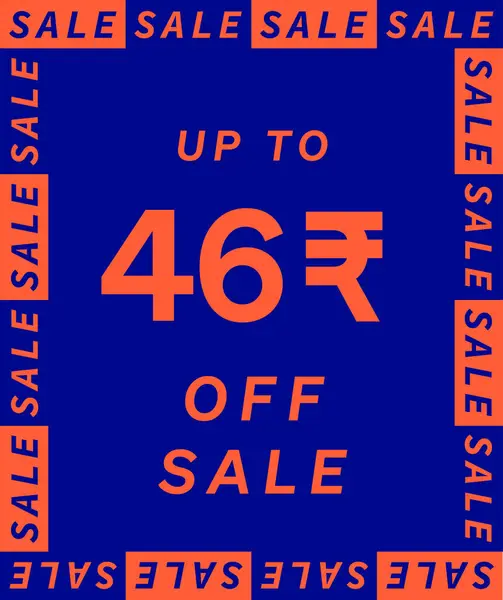 Sale Rupee Label Design Super Discount Offer Price Sign Special — Stock Vector