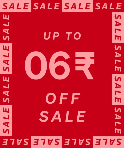 Vendita Fino Rupie Design Label Super Sconto Offerta Prezzo Segno — Vettoriale Stock