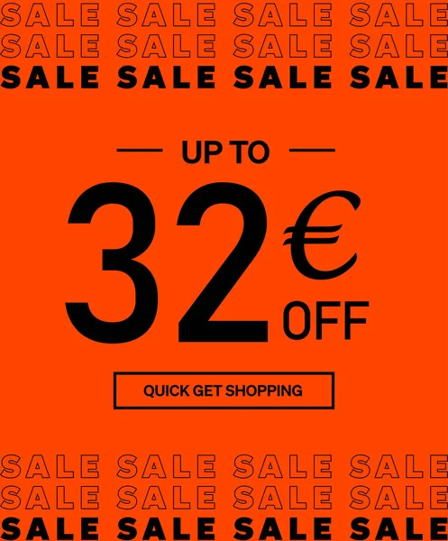 Verkauf Bis Euro Rabatt Shopping Day Poster Oder Banner Mit — Stockvektor