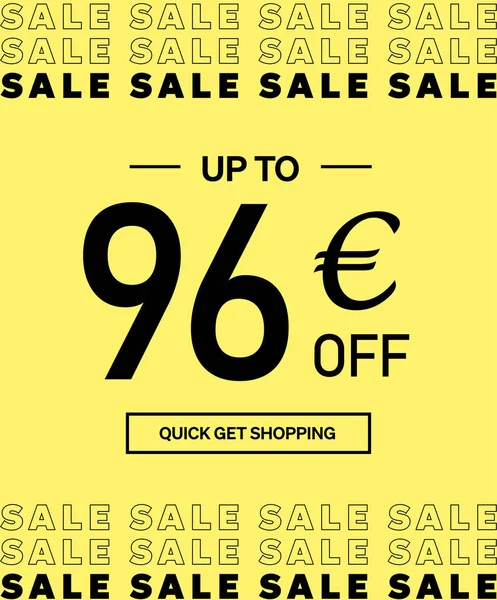 Verkauf Bis Euro Rabatt Shopping Day Poster Oder Banner Mit — Stockvektor