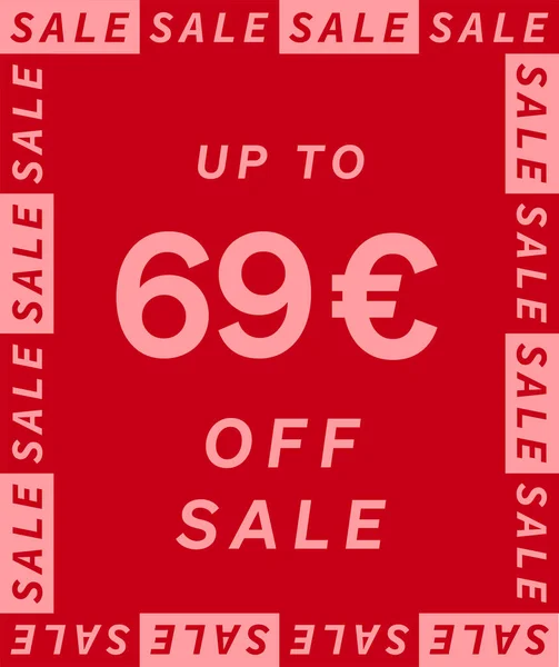 Verkauf Bis Euro Label Design Super Discount Angebot Preisschild Sonderangebotssymbol — Stockvektor