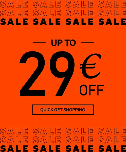 Verkauf Bis Euro Rabatt Auf Shopping Day Poster Oder Banner — Stockvektor