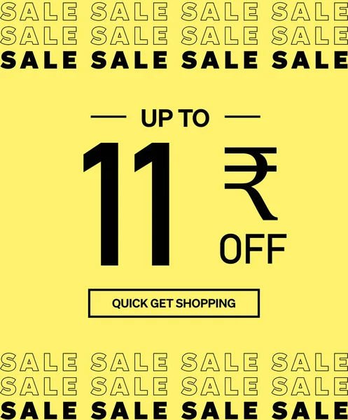 Verkauf Bis Rupien Rabatt Shopping Day Poster Oder Banner Mit — Stockvektor