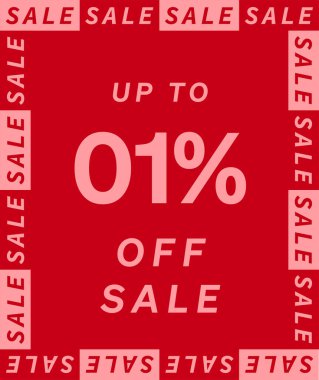 Etiket tasarımında% 1 'e kadar indirim var. Süper İndirim fiyat tabelası. Özel teklif sembolü. İndirim rozeti mağaza ve satış afişleri için mükemmel tasarımı şekillendirir.