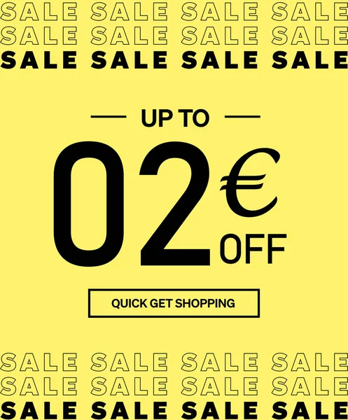 Venda Até Euro Dia Compras Poster Banner Com Caixa Presente — Vetor de Stock