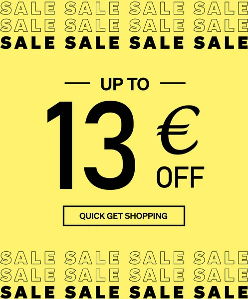 Πώληση Μέχρι Ευρώ Ημέρα Αγορών Αφίσα Πανό Κουτί Δώρου Σχεδιασμός — Διανυσματικό Αρχείο