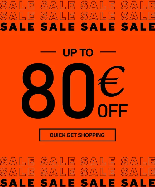 Verkauf Bis Euro Rabatt Shopping Day Poster Oder Banner Mit — Stockvektor