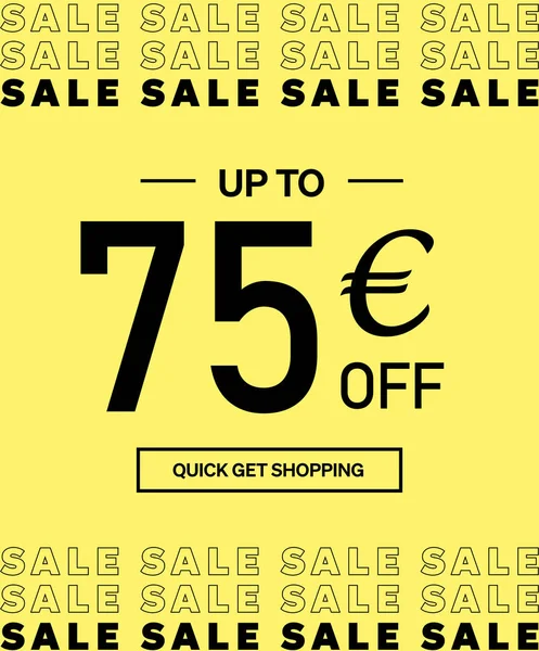 Verkauf Bis Euro Rabatt Shopping Day Poster Oder Banner Mit — Stockvektor