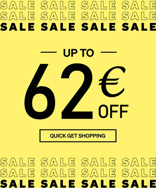 Verkauf Bis Euro Rabatt Shopping Day Poster Oder Banner Mit — Stockvektor