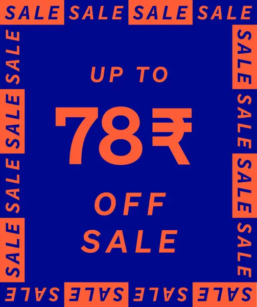 Vendita Fino Rupie Design Label Super Sconto Offerta Prezzo Segno — Vettoriale Stock