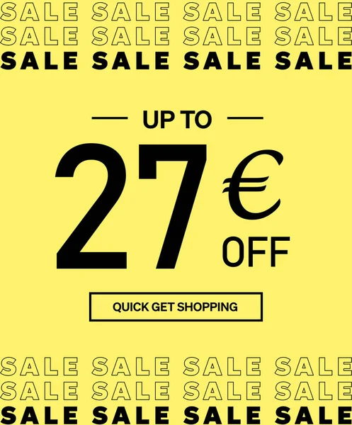 Verkauf Bis Euro Rabatt Shopping Day Poster Oder Banner Mit — Stockvektor