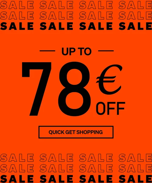 Verkauf Bis Euro Rabatt Shopping Day Poster Oder Banner Mit — Stockvektor