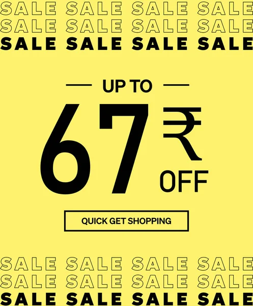 Verkaufen Sie Bis Rupien Rabatt Shopping Day Poster Oder Banner — Stockvektor