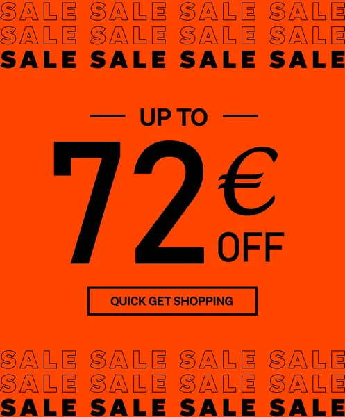 Verkauf Bis Euro Rabatt Auf Shopping Day Poster Oder Banner — Stockvektor