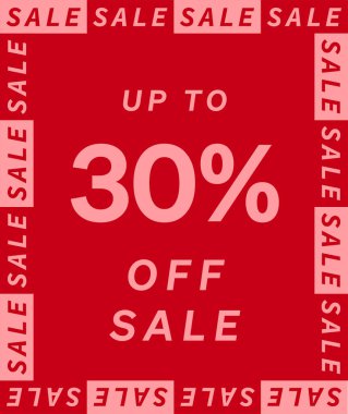 Etiket tasarımında% 30 'a kadar indirim var. Süper İndirim fiyat tabelası. Özel teklif sembolü. İndirim rozeti mağaza ve satış afişleri için mükemmel tasarımı şekillendirir.