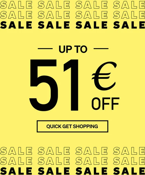 Verkauf Bis Euro Rabatt Shopping Day Poster Oder Banner Mit — Stockvektor