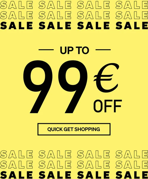 Verkauf Bis Euro Rabatt Shopping Day Poster Oder Banner Mit — Stockvektor