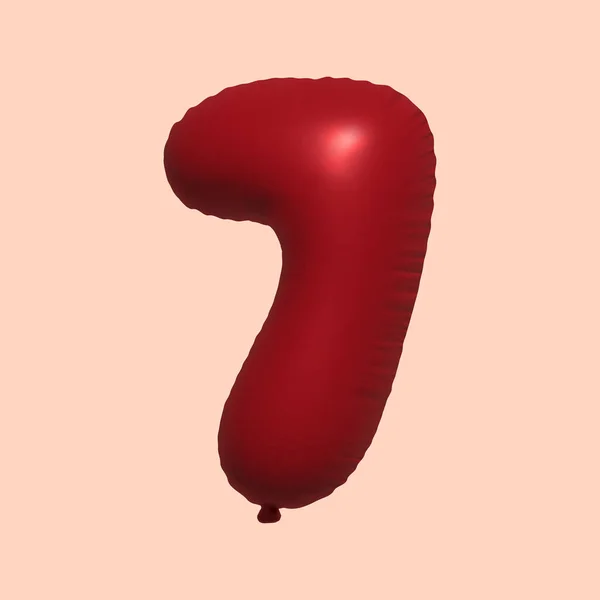 Ballon Numéros Ballon Air Métallique Réaliste Rendu Red Ballons Hélium — Image vectorielle