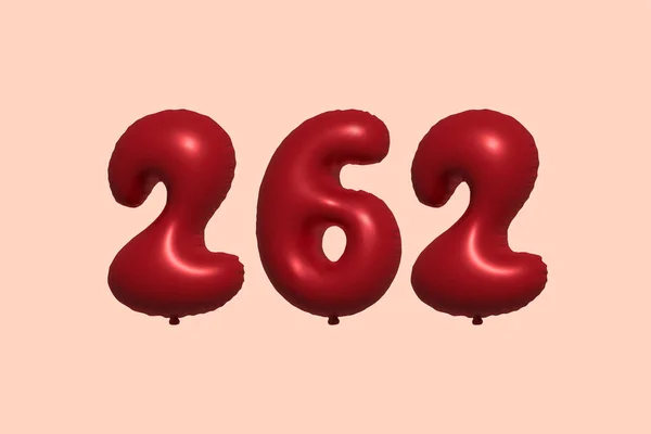 262 Куля Зроблена Реалістичного Рендеринга Металевої Повітряної Кулі Повітряні Кулі — стоковий вектор