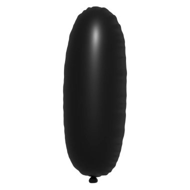 İngilizce alfabe I harfleri Balon Metni. Şişme Helyum balonu. 3 boyutlu Kara Balon yazı tipleri tatiller için gerçekçi sembollerdir. Kutlama, doğum günü, izole edilmiş bir geçmiş..