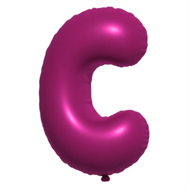 İngilizce alfabe C harfleri Balon Metni. Şişme Helyum balonu. 3 boyutlu mor balon yazı tipleri tatiller için gerçekçi sembollerdir. Kutlama, doğum günü, izole edilmiş bir geçmiş..