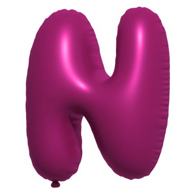 İngiliz alfabesi N harfli Balon Metni. Şişme Helyum balonu. 3 boyutlu mor balon yazı tipleri tatiller için gerçekçi sembollerdir. Kutlama, doğum günü, izole edilmiş bir geçmiş..