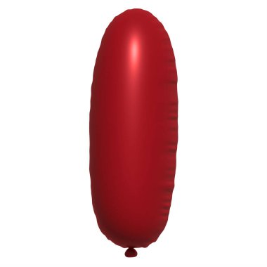 İngilizce alfabe I harfleri Balon Metni. Şişme Helyum balonu. 3 boyutlu kırmızı balon yazı tipleri tatiller için gerçekçi sembollerdir. Kutlama, doğum günü, izole edilmiş bir geçmiş..