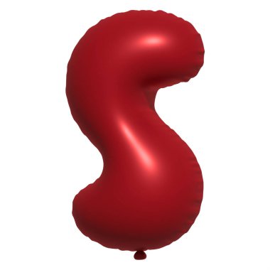 İngilizce alfabe S harfleri Balon Metni. Şişme Helyum balonu. 3 boyutlu kırmızı balon yazı tipleri tatiller için gerçekçi sembollerdir. Kutlama, doğum günü, izole edilmiş bir geçmiş..