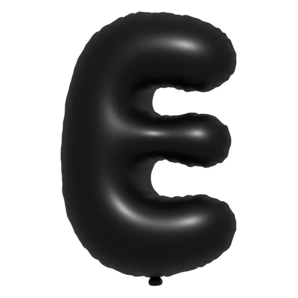 Αγγλικό Αλφάβητο Γράμματα Μπαλόνια Κείμενο Φουσκωτό Μπαλόνι Ήλιου Μαύρο Μπαλόνι — Φωτογραφία Αρχείου