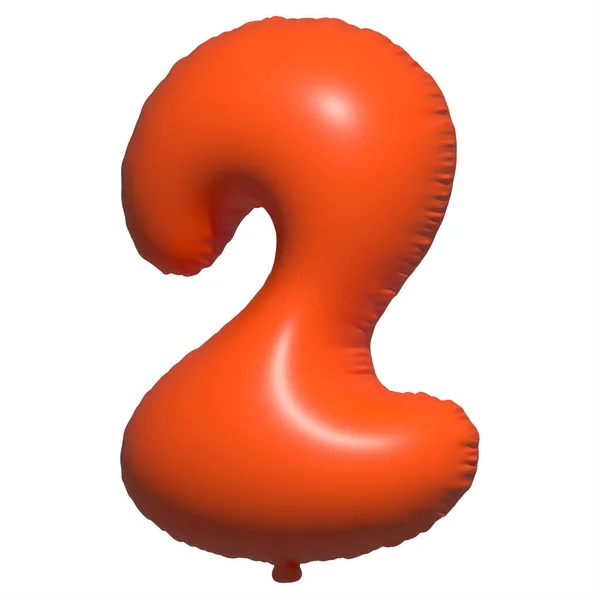 Ngiliz Alfabesi Numaralı Balon Metni Şişme Helyum Balonu Boyutlu Turuncu — Stok fotoğraf