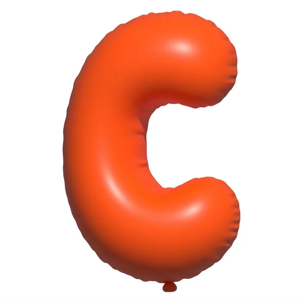 Englisches Alphabet Buchstaben Balloons Text Aufblasbarer Heliumballon Orangefarbene Luftballonschriften Sind — Stockfoto