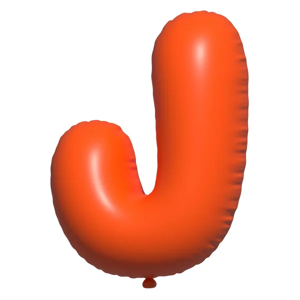 Angol Ábécé Betű Lufi Szöveg Felfújható Hélium Ballon Narancssárga Lufi — Stock Fotó