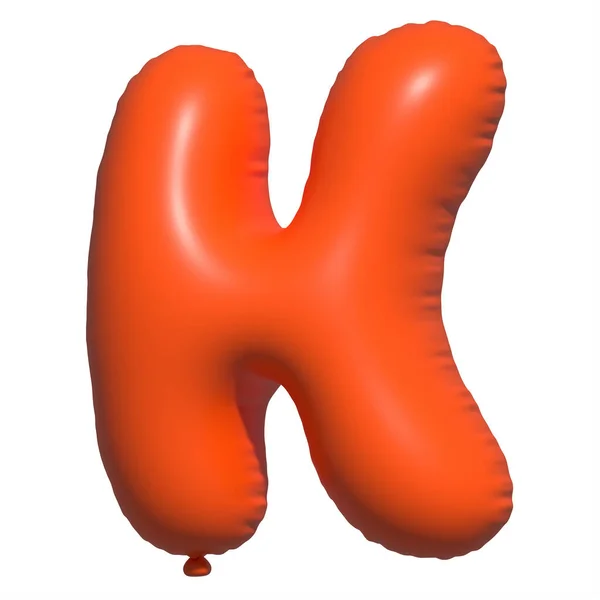 Engelska Bokstäver Bokstäver Ballonger Text Uppblåsbar Heliumballong Orange Ballong Typsnitt — Stockfoto