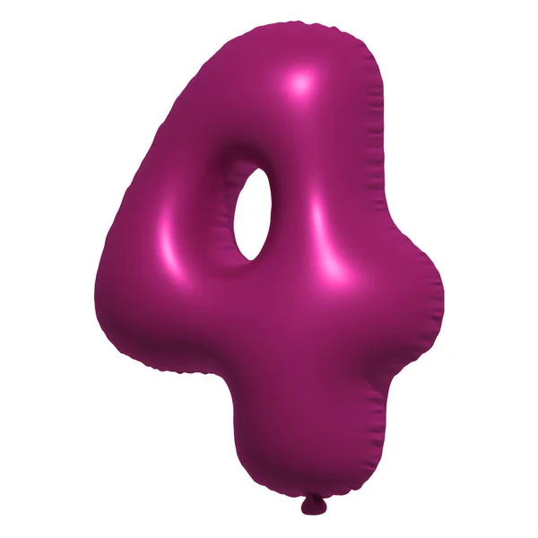 Angielski Alfabet Liczba Balonów Tekst Nadmuchiwany Balon Helowy Fioletowe Czcionki — Zdjęcie stockowe