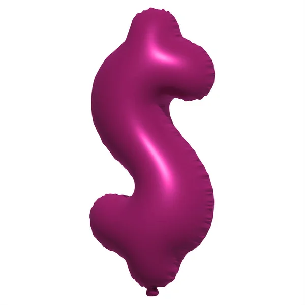 Dollar Currency Balloons Text Inflatable Helium Balloon Purple Balloon Fonts — Stock Photo, Image
