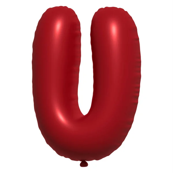 Angol Ábécé Betű Lufi Szöveg Felfújható Hélium Ballon Piros Lufi — Stock Fotó