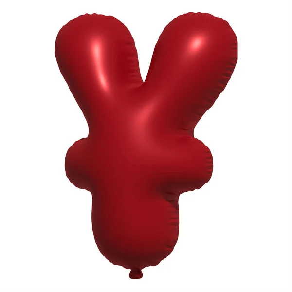 Yuan Währung Luftballons Text Aufblasbarer Heliumballon Red Ballon Fonts Sind — Stockfoto
