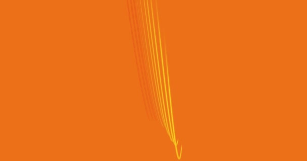 Abstraktní Oranžové Pozadí Dynamickými Liniemi Oranžové Žluté Čáry Oranžovém Pozadí — Stock video