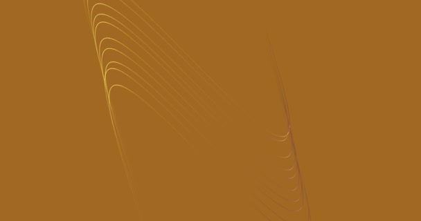 Abstraktní oranžové pozadí s dynamickými 3D liniemi — Stock video