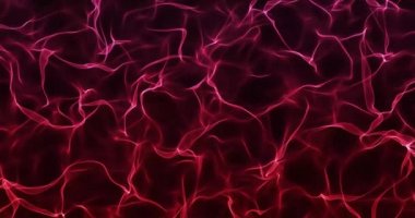 Teknolojik parçacıklardan soyut kırmızı arkaplan.