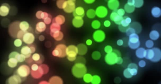 Abstract background of glowing shiny moving blurry bokeh particles. — Stock Video
