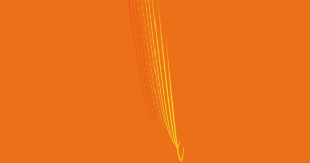 Fond Orange Abstrait Avec Des Lignes Dynamiques Lignes Orange Jaune — Video