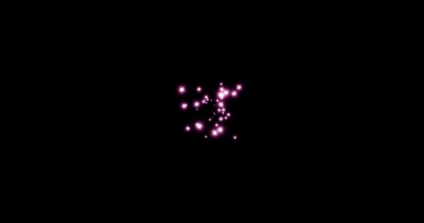 Felvétel tűzijáték tipográfia köszöntő szöveg pezsgő — Stock videók