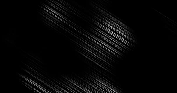 ダイナミックホワイトの3Dラインを持つ抽象黒の背景。編集用テンプレート — ストック動画