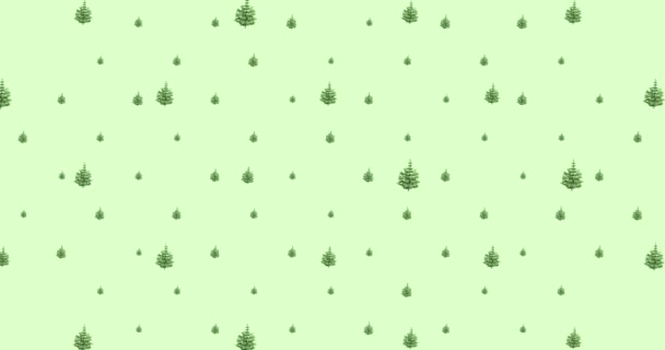 Görüntüler Noel Ağacı Çamı Yeşil Arka Planda Hareket Eder Logo — Stok video